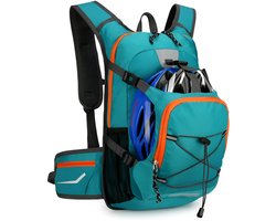 CarryQuest® - 25L Lichtgewicht Hydratatie Fietsrugzak - Waterdichte Nylon Daypack met Drinksysteem, Rugventilatie & Reflecterende Streep - Wandelen, Fietsen & Reizen - 27x14x45 cm - Groen