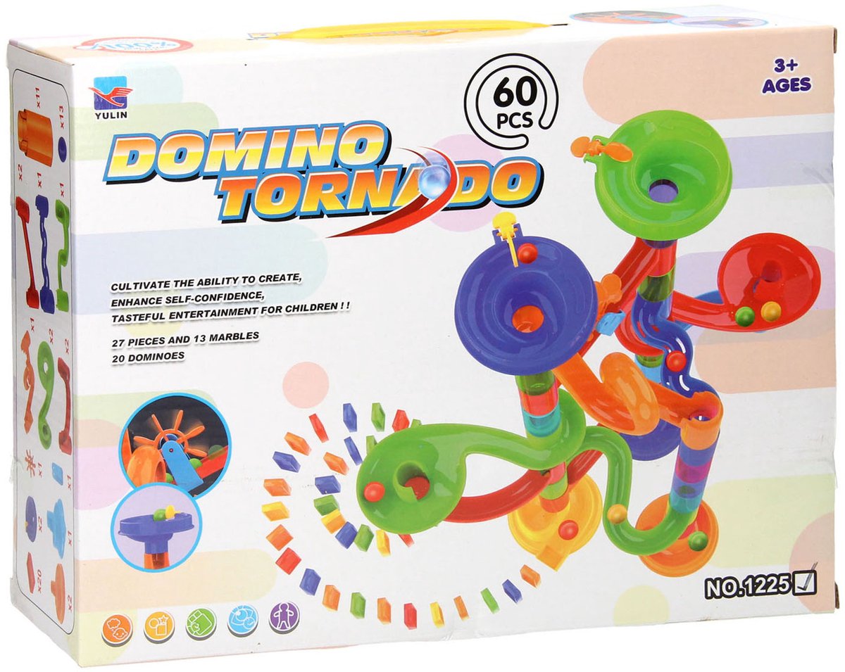 Domino Tornado Knikkerbaan, 60dlg.