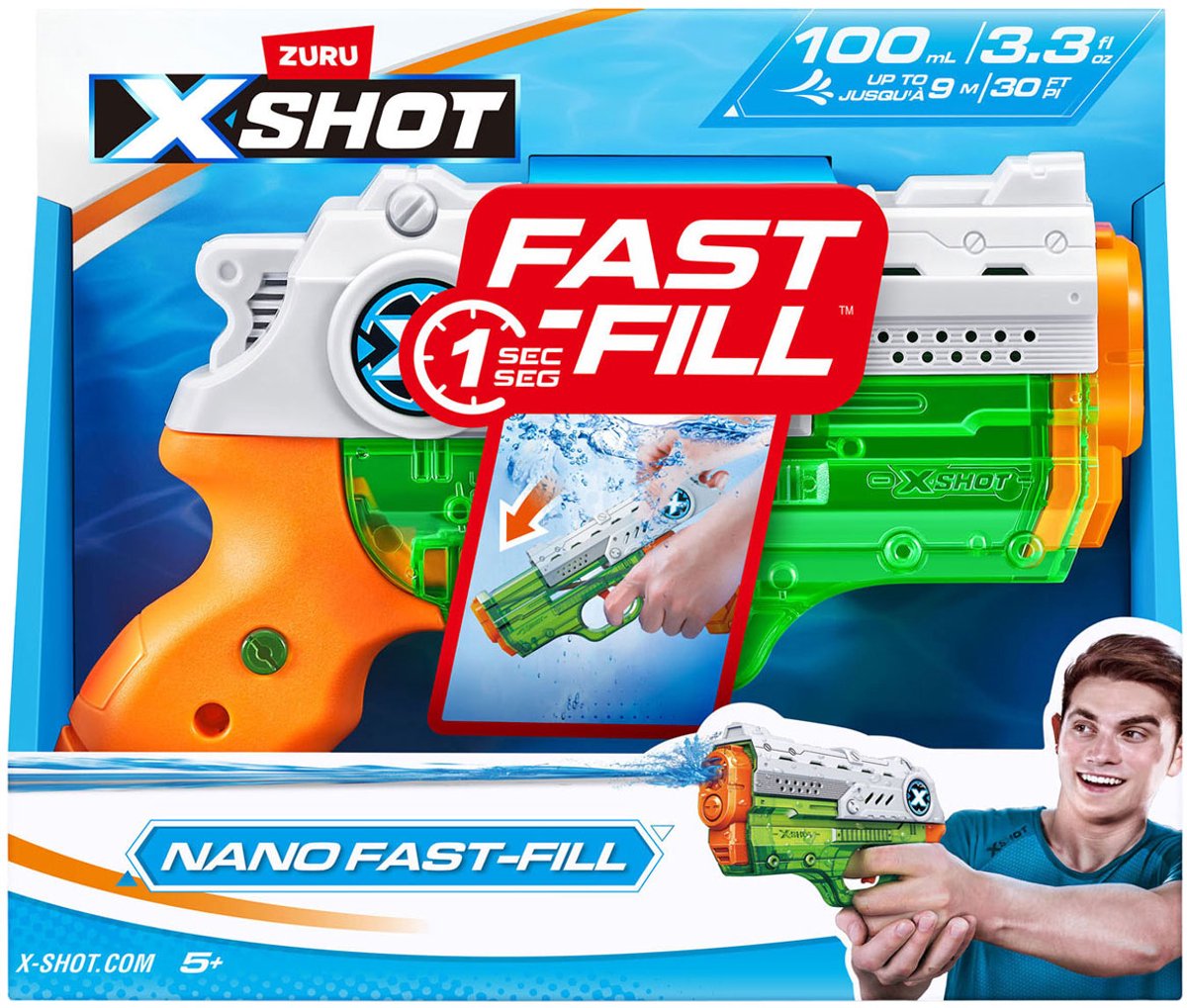 Zuru waterpistool X-Shot Fast Fill Nano Blaster 100 ml oranje. — afbeelding 11
