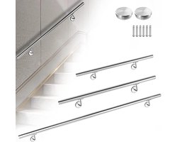 NAIZY leuning 60cm roestvrij staal leuning buiten & binnen trap leuning met aansluiting muur leuning waterdicht tuinmeubelen beschermhoes voor trap balkon balustrade