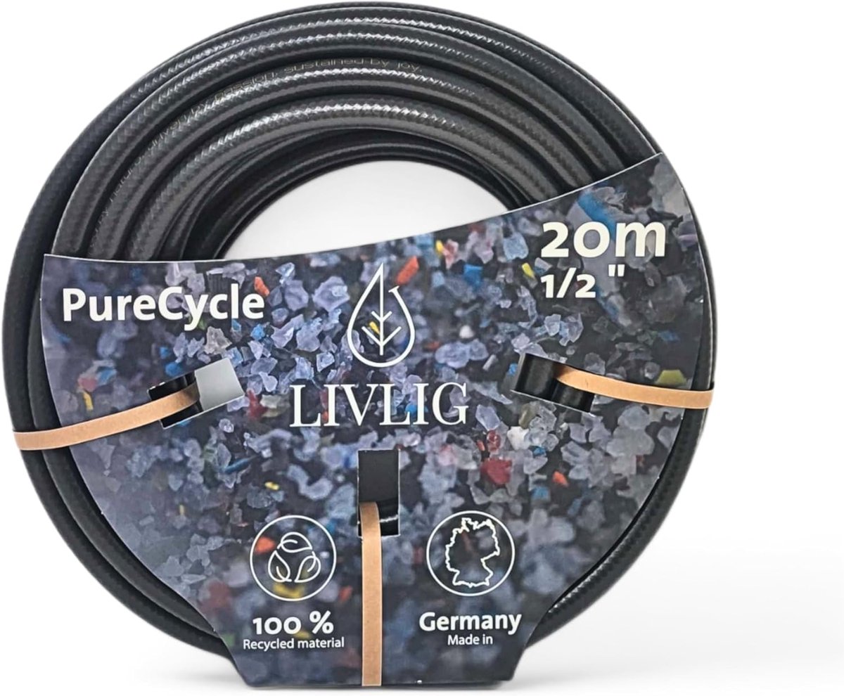 Tuinslang - 20 m - Zwart - Gerecycled materiaal