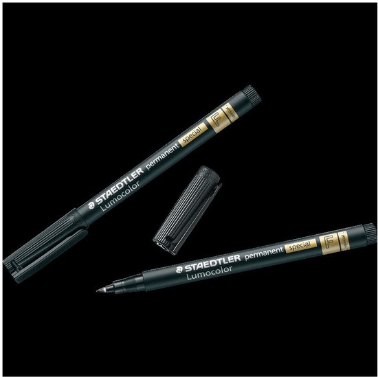 STAEDTLER 352-9 Lumocolor Permanente Marker - Navulbaar Zwart Ronde Punt