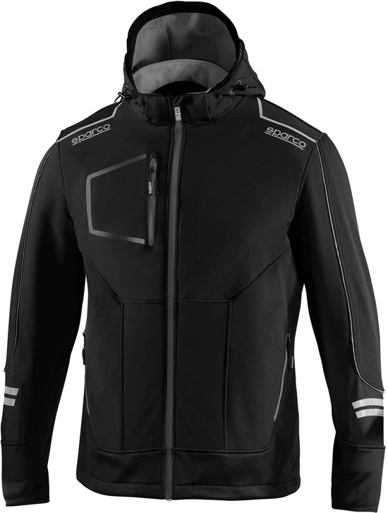 Sparco Tech York Softshell Jas - Zwart - Blauw - XXL van Sparco — afbeelding 3