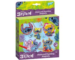 foto van Disney Stitch magneten en sleutelhanger maken met 800+ strass steentjes - Totum cadeau tip - knutselset unisex diamond painting creatief speelgoed meisjes en jongens