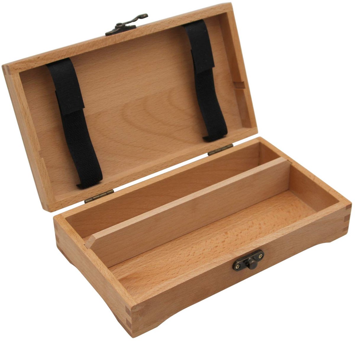Ibenzoa® Handige Houten Opbergdoos met Schuifdeksel voor Potloden en Penselen - Fijn Beukenhout Afwerking