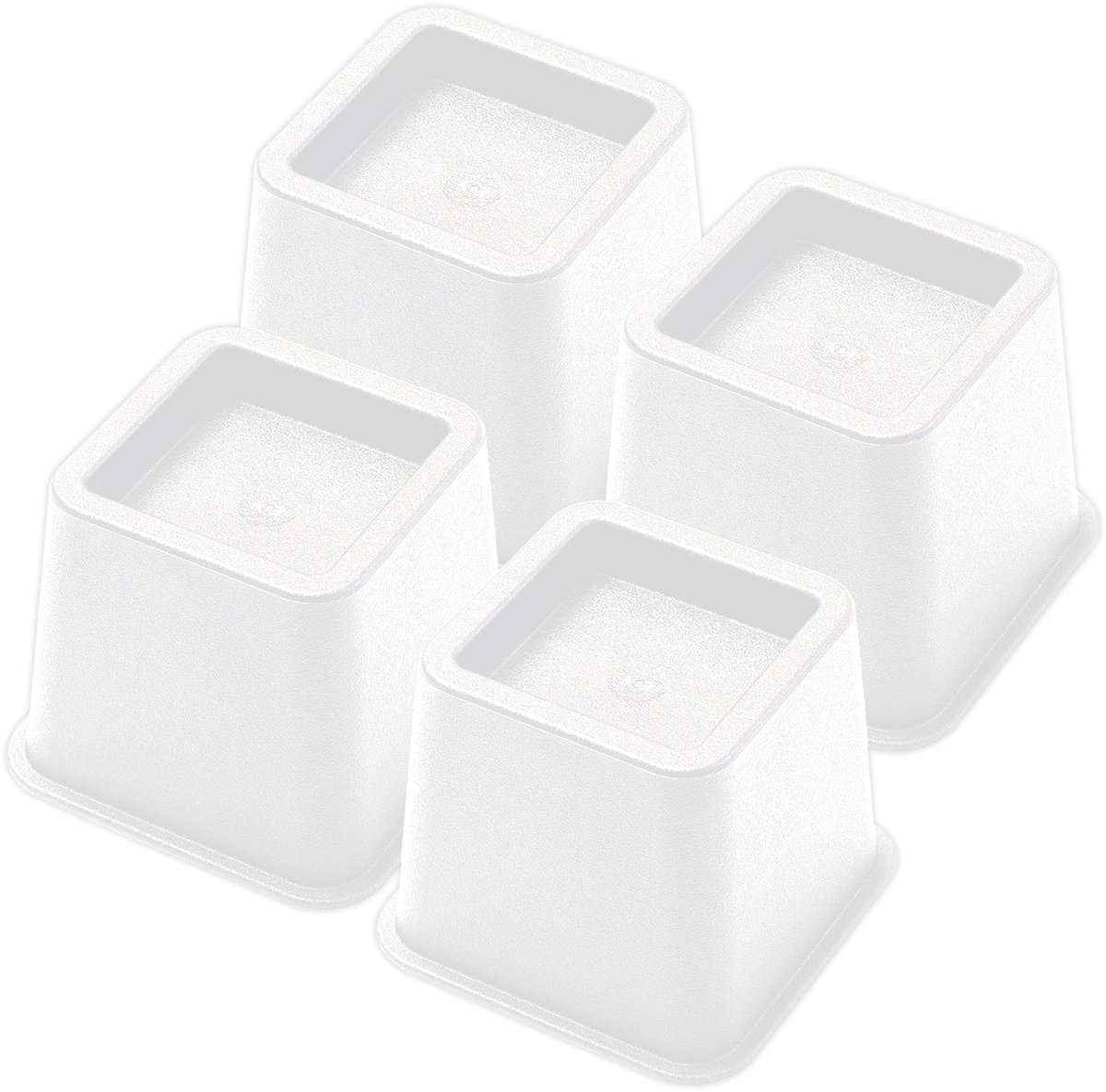 JustValue Meubelverhoger Set - Verhoogt met 8 cm - Max. 600 kg - Wit - Stoelverhogers - Bedklossen - Tafelverhoger - Stoelverhogers Volwassenen