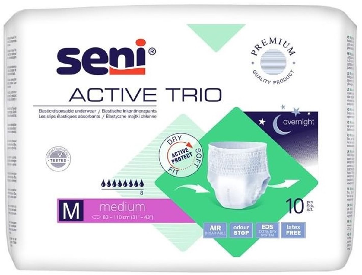 Goedkoopste Seni Active Trio Large - 16 pakken van 10 stuks