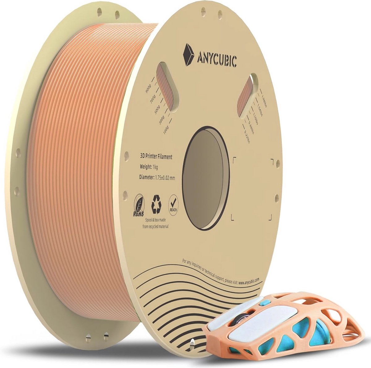 Image of 3D Printer Filament 1.75mm voor Kleurige Prints - Perzik
