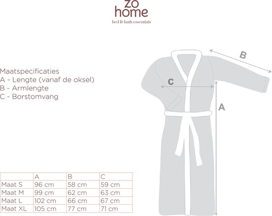 Badjas Long ZoHome Cara - Polaire - Taille XL - Shady Sand