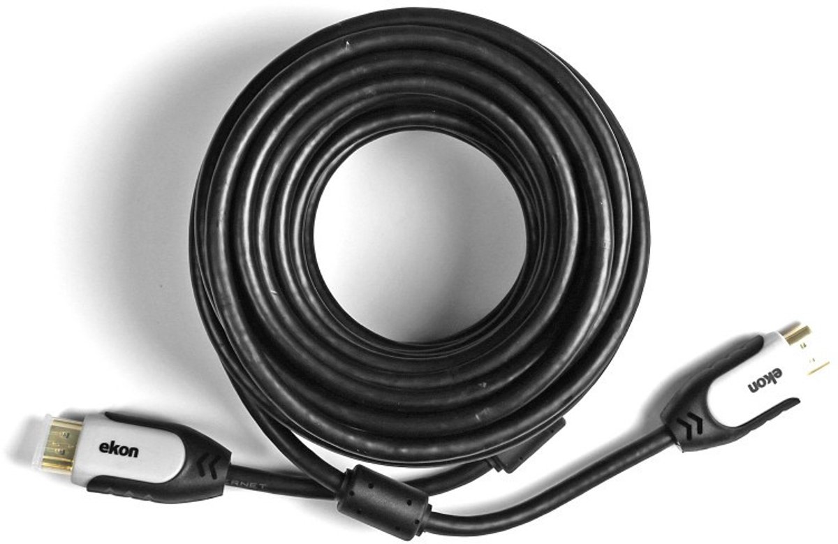 Ekon ECVHDMI100MMG HDMI kabel 10 m HDMI Type A (Standaard) Zwart