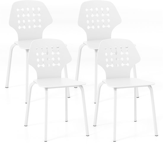 HOMCOM eetkamerstoelen set van 2 keukenstoel woonkamerstoel bureaustoel met rugleuning fluweel