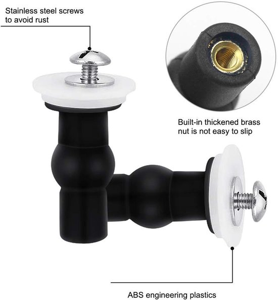 Hsthe Sea 2 Pack Toiletbril Scharnieren Top Quick Release Bevestigingen Universele Vervanging Rubber Goed Moeren Schroeven Blind Gat Fittings Uitbreidende Rubber Schroeven 45mm Base Hsthe Sea 2 Pack Toiletbril Scharnieren Top Quick Release Bevestigingen Universele Vervanging Rubber Goed Moeren Schroeven Blind Gat Fittings Uitbreidende Rubber Schroeven 45mm Base