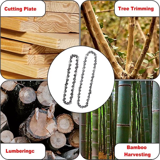 3 x 30cm zaagkettingen met box, 3/8 steek, 1,3mm (0,050), 44 aandrijfschakels, terugslagarme ketting, reserveketting voor kettingzaagkettingen, professionele ketting voor Bosch, Stihl, Oregon