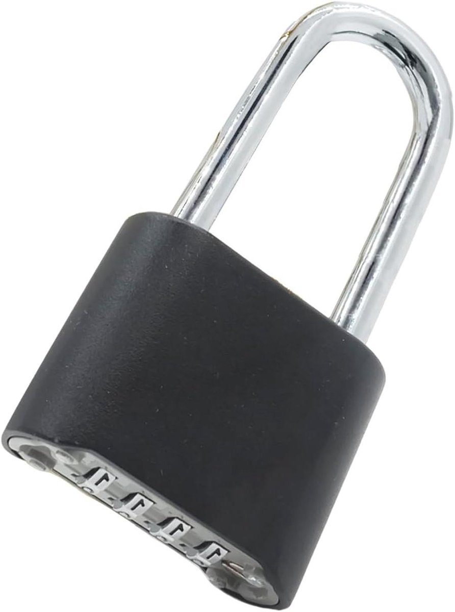 Nummerhangslot met cijfercode van zinklegering - 4-cijferig combinatieslot voor huis, opslagkast, gymkasten, datakasten, ondernemingen