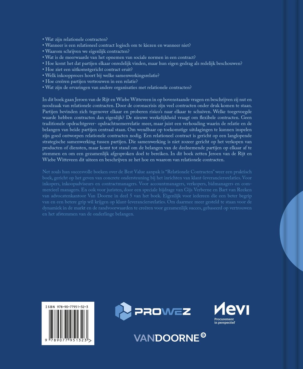Relationele Contracten - back cover