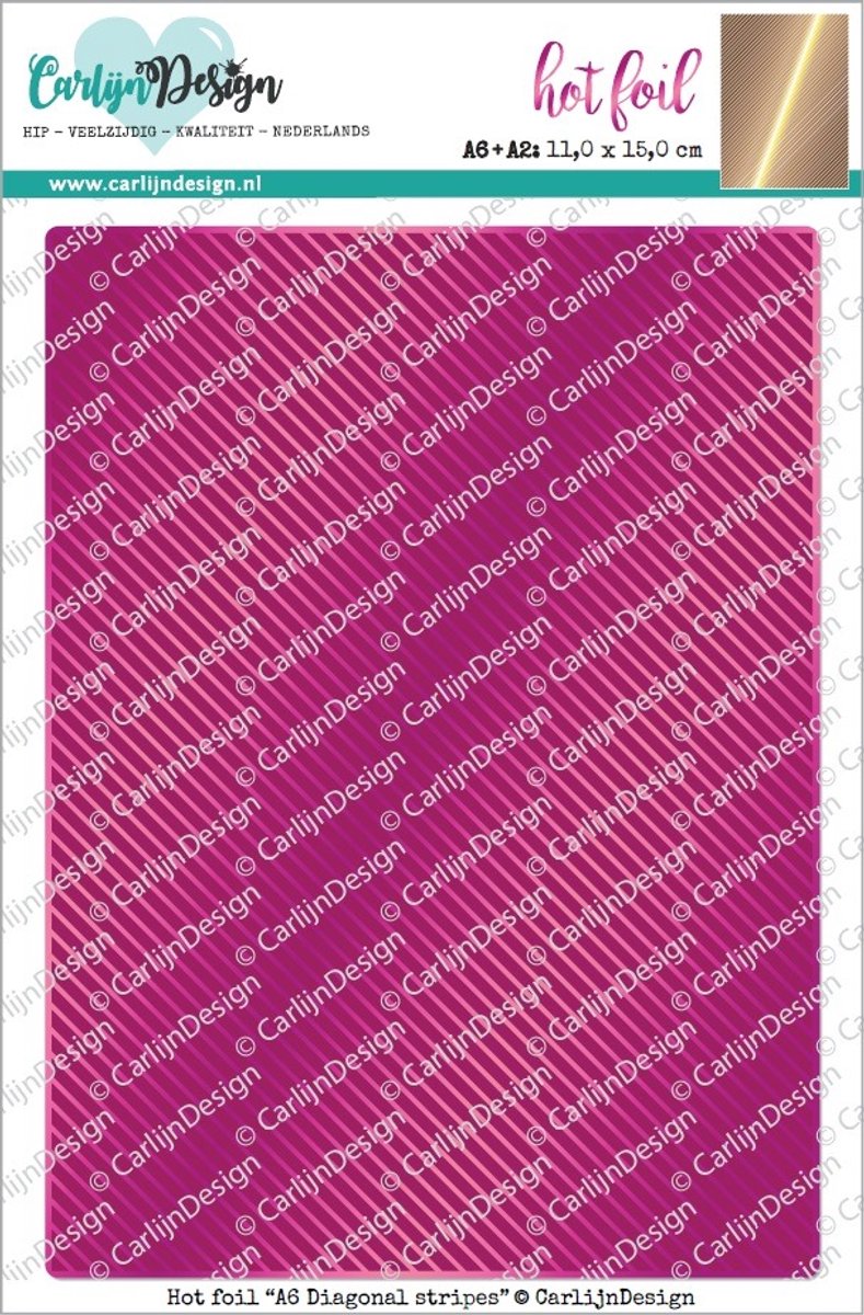 Hot foil A6 diagonal stripes
