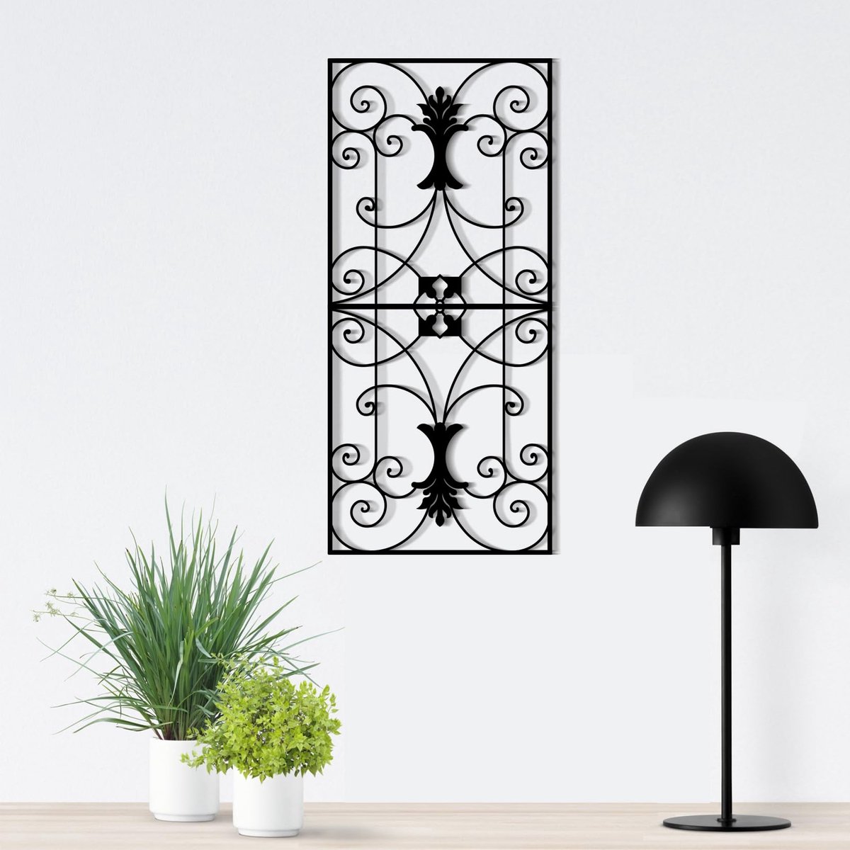 Ibenzoa® Geometrische Metalen Wanddecoratie: Lange Rankende Structuur voor Moderne Interieurs