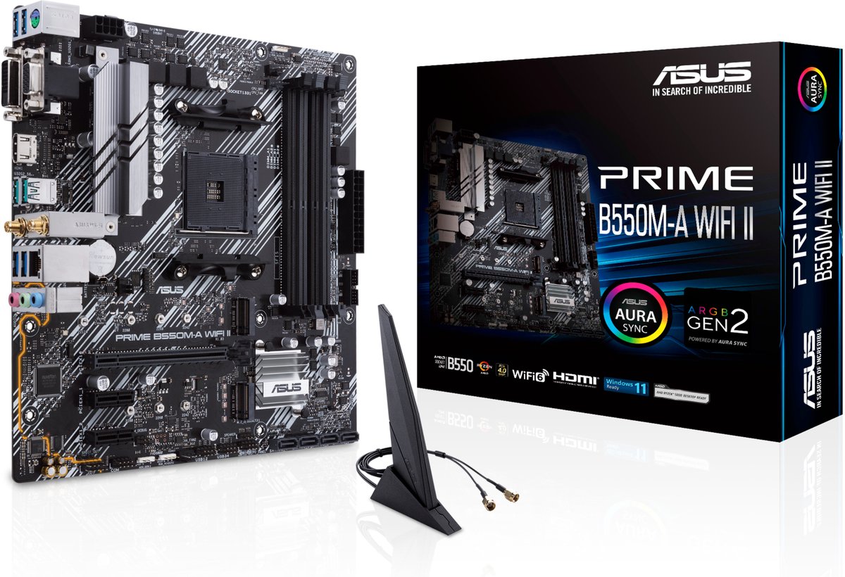 ASUS PRIME B550M-A WIFI II AMD B550 Socket AM4 micro ATX