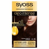 SYOSS Oleo Intense 4-15 - Haarverf - Permanente Haarkleuring - Kastanjebruin - Langdurige Kleur - Professionele Grijsdekking - Zonder Ammoniak - 1 stuk