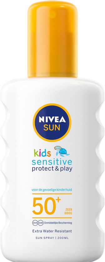 NIVEA SUN Babies & Kids Sensitive Zonnebrand Spray SPF 50 - Zonnebrandcrème voor Gevoelige huid - 200ml