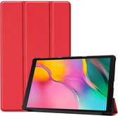 Tablethoes voor Samsung Galaxy Tab A 10.1 (2019), Tri-fold smartcover bookcase, rood