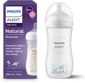 Philips Avent Natural Response 1 babyfles – 330 ml – flow 4 - schildpad - SCY906/11