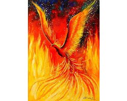 foto van Enjoy Puzzle legpuzzel Phoenix Bird - 1000 stukjes kleurrijk kunstwerk.