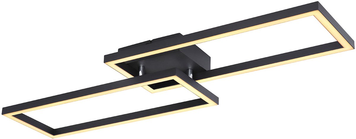 LED Plafondlamp | 71×23 cm | Plafonniere | Zwart | Metaal | Kunststof