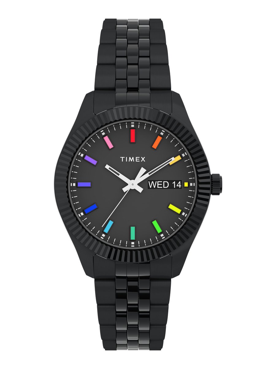 Timex Legacy Rainbow TW2V61700 Horloge - Staal - Zwart - Ø 36 mm
