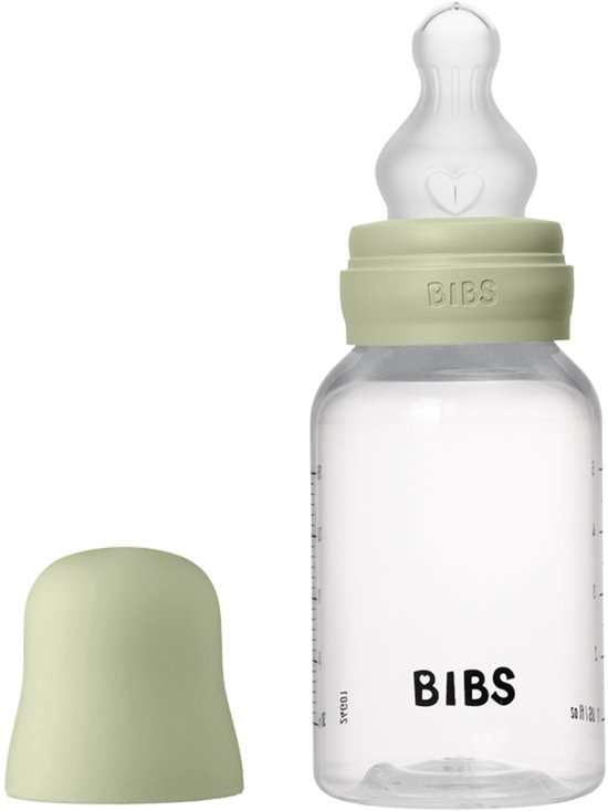 Bibs Fles - Slow Flow - 150 ml - Silicone - Sage van Merkloos — afbeelding 5
