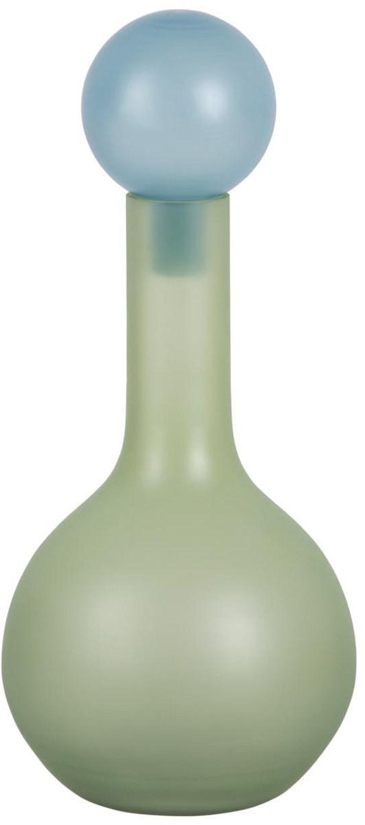 Present Time Vaas Alegre Globo - Zachtgroen - Ø14cm - Glas - Scandinavisch - Bloemenvaas - Woondecoratie - Decoratieve vaas voor woonkamer of slaapkamer