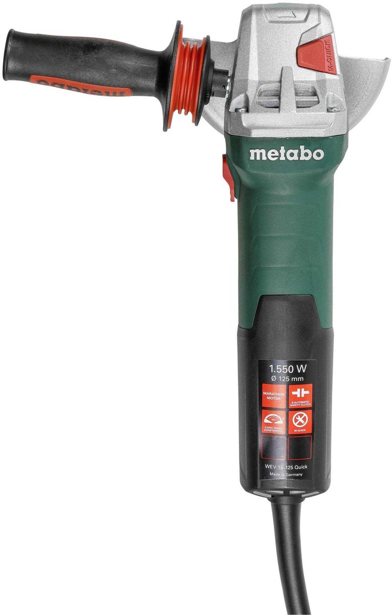 Metabo WE 15-125 QUICK Haakse slijper - 1550W - 125mm - Softstart