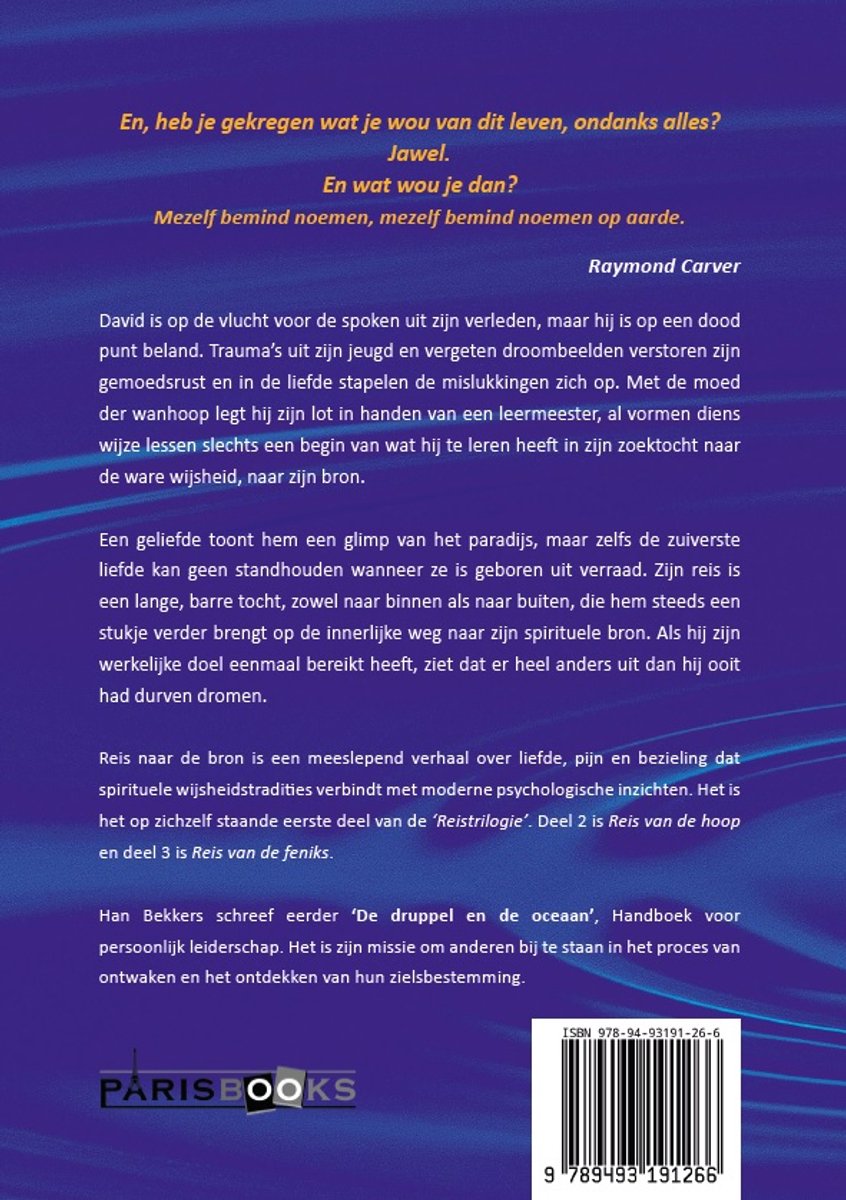 Reis naar de bron - back cover
