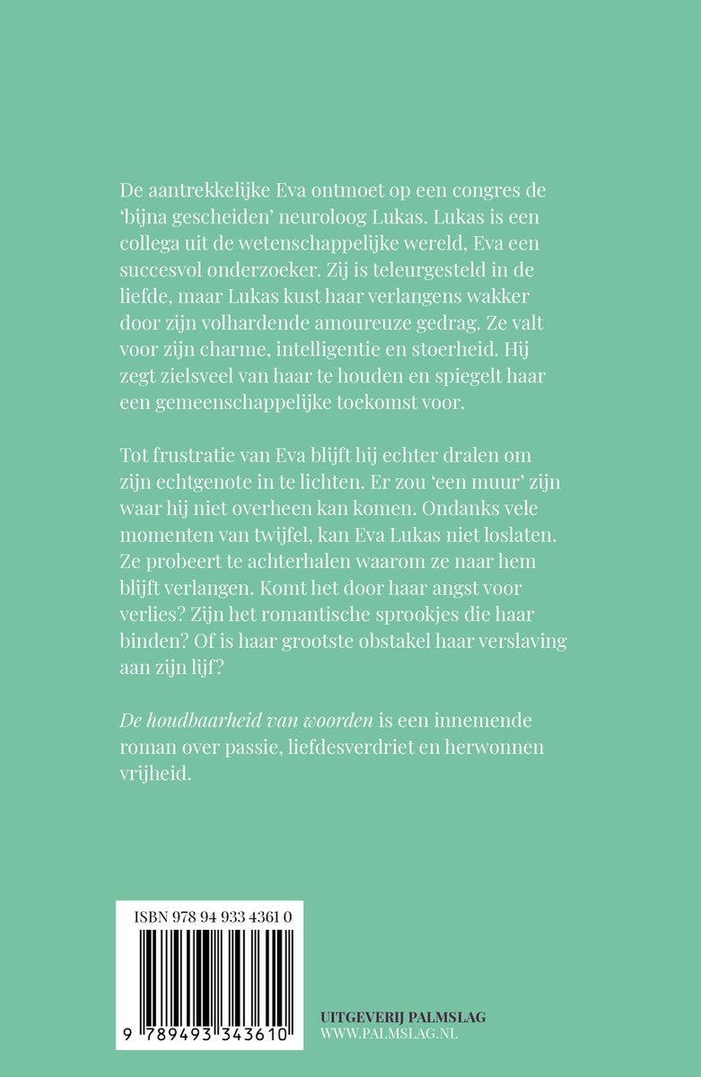 De houdbaarheid van woorden - back cover