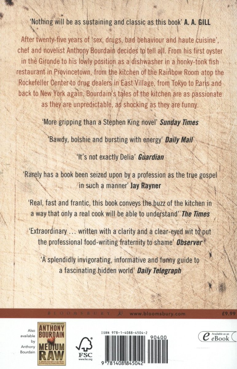 Kitchen Confidential Insiders Edition - back cover