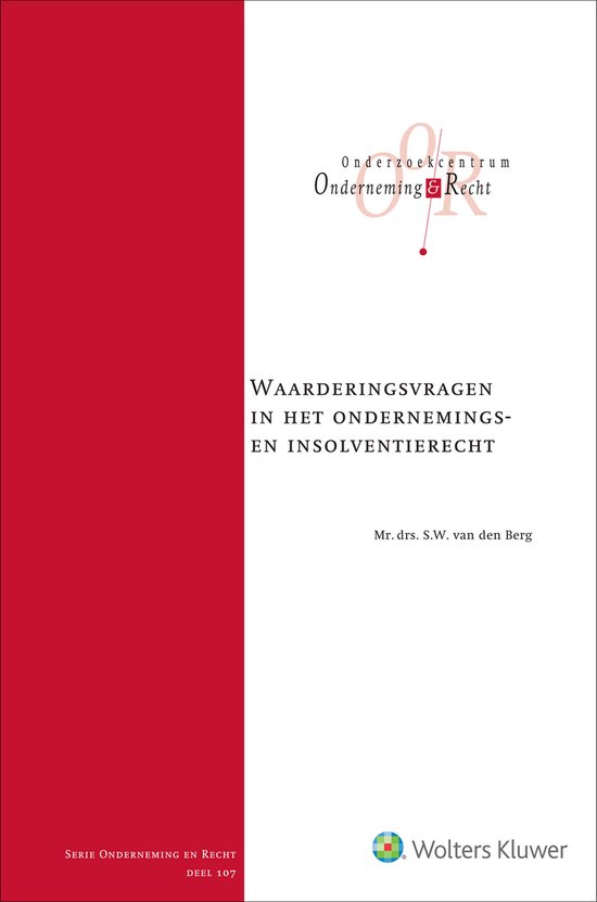 Waarderingsvragen in het ondernemings- en insolventierecht - cover