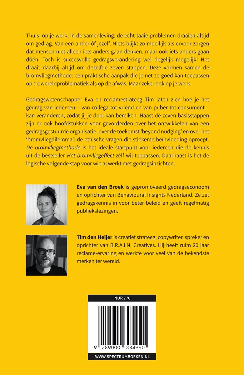 Het bromvliegeffect - De bromvliegmethode - back cover