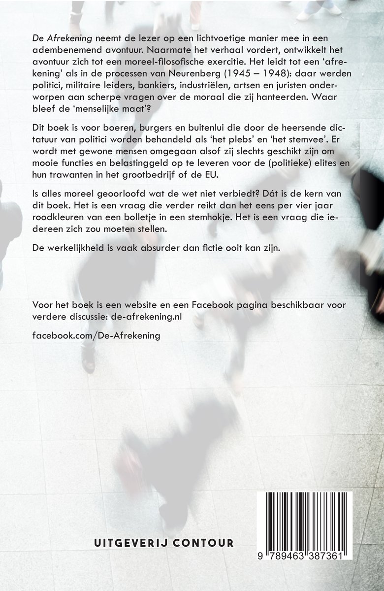 De afrekening - back cover