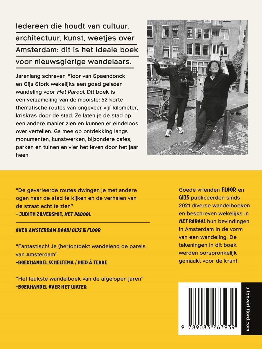 Elke week Amsterdam door! Gijs & Floor - back cover