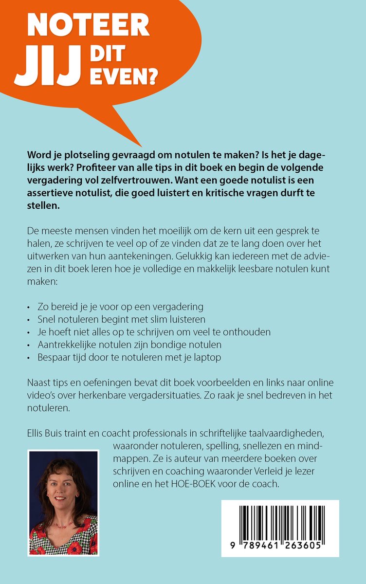 Noteer jij dit even? - back cover