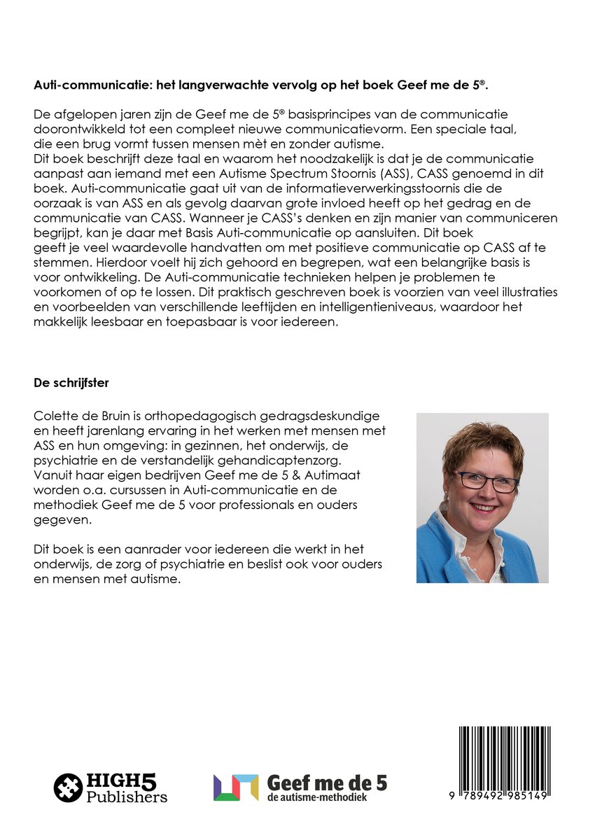 Auti-communicatie - back cover