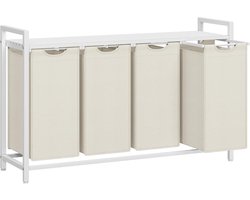 Wassorteerder 4 Vakken - Wasmand - 160L - Wit