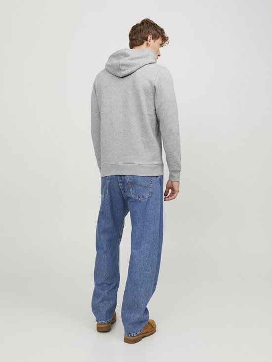 Jack and Jones Hoodie Grijs Avec Logo Et Poche Kangourou Regular Fit - XS