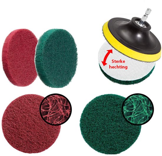 Kibani Ensemble de brosses pour perceuse 25 pièces par 2 - tampons à récurer - brosse à récurer - brosse pour perceuse - brosse à récurer - brosse pour perceuse - brosse de nettoyage - brosse de nettoyage - nettoyeur de tapis - ensemble de brosses