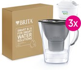 BRITA Marella Waterfilterkan Grijs 2.4L - met 3 MAXTRA PRO AIO Filters - Duurzaam verpakt