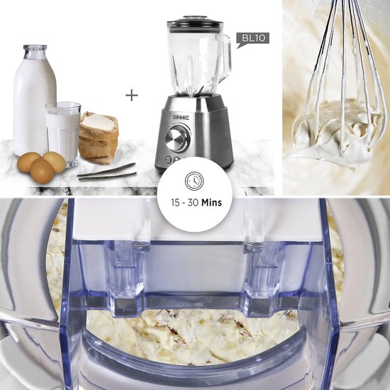 Zelfgemaakte IJsmachine - 540 W - 1,5 L Kom - Maak Binnen 30 Minuten Roomijs, Sorbet en Yoghurtijs — afbeelding 5