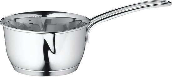 Mini Boterpan 12 cm - Duurzame RVS Sauspan met Schenktuit