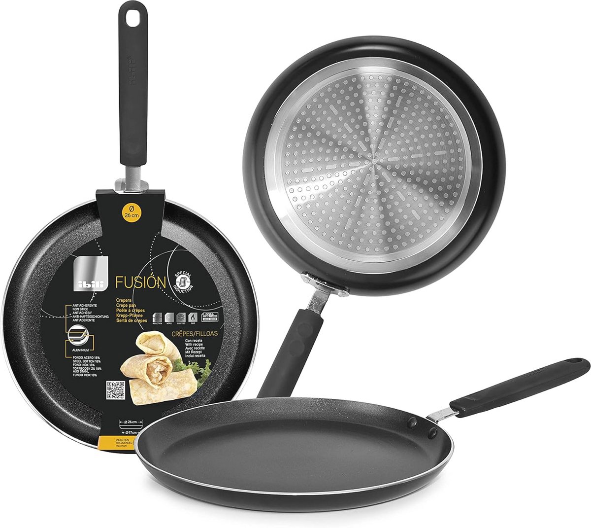 Pannenkoekenpan Fusion 22 cm - Aluminium met Antiaanbaklaag en Geschikt voor Inductie