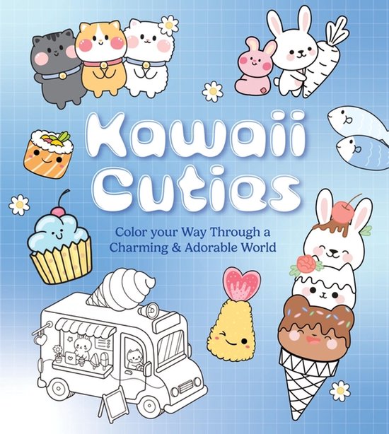 Chartwell Coloring Books- Kawaii Cuties - cover