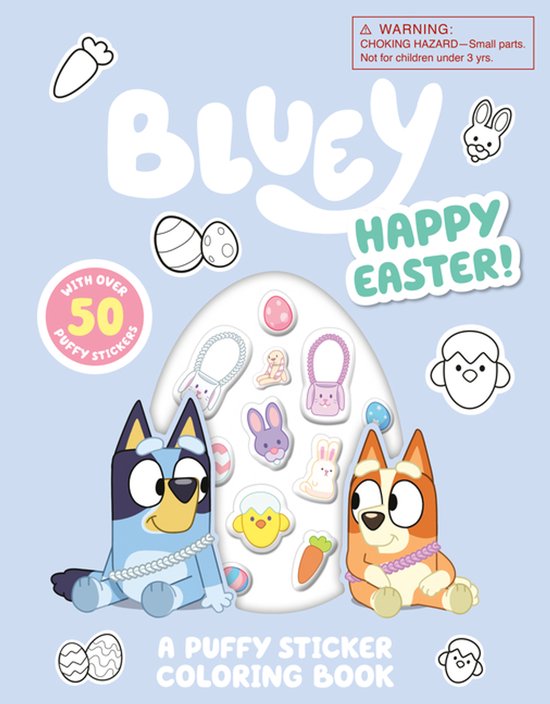 Bluey- Bluey: Happy Easter! A Puffy Sticker Coloring Book